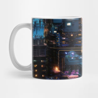 Cyber Circuit Cityscape Mug